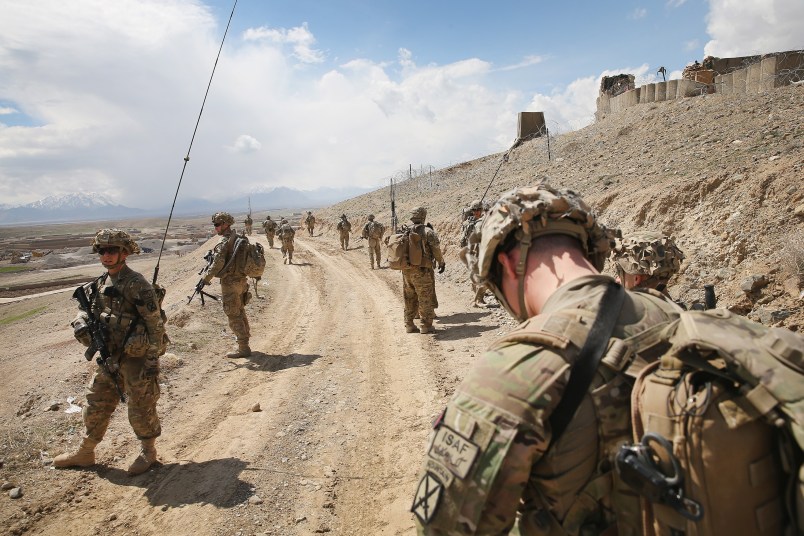 on March 28, 2014 in Pul-e Alam, Afghanistan.