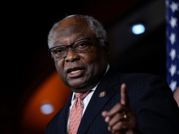 James Clyburn speaking to reporters