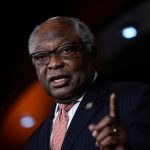 James Clyburn speaking to reporters