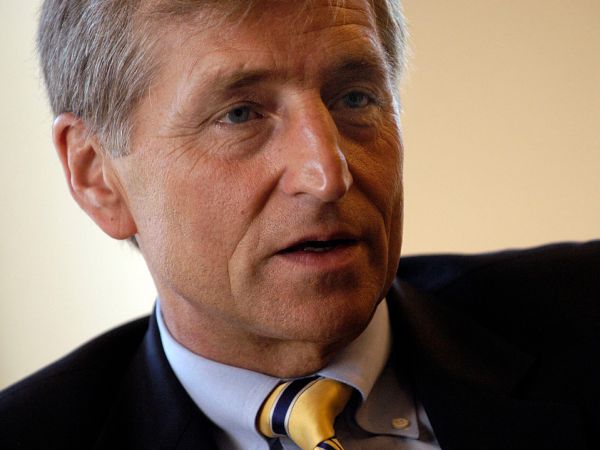 Former Gov. Marc Racicot, new head of the American Insurance Association at an interview in his office.