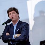 ESZTERGOM, HUNGARY - AUGUST 07: Tucker Carlson speaks during the Mathias Corvinus Collegium (MCC) Feszt on August 7, 2021 in Esztergom, Hungary. The multiday political event was organized by the Mathias Corvinus Collegium (MCC), a privately managed foundation that recently received more than $1.7 billion in government money and assets. The leader of its main board, Balazs Orban, who is also a state secretary in the prime minister's office, said MCC's priority is promoting "patriotism" among the next generation of Hungary's leaders. (Photo by Janos Kummer/Getty Images)