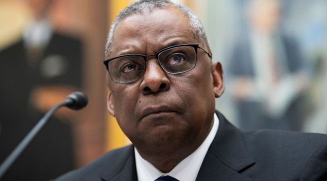 UNITED STATES - APRIL 5: Secretary of Defense Lloyd Austin testifies during the House Armed Services Committee hearing titled “Fiscal Year 2023 Defense Budget Request,” in Rayburn Building on Tuesday, April 5, 2022. Mark A. Milley, chairman of the Joint Chiefs of Staff, also testified. (Tom Williams/CQ Roll Call)